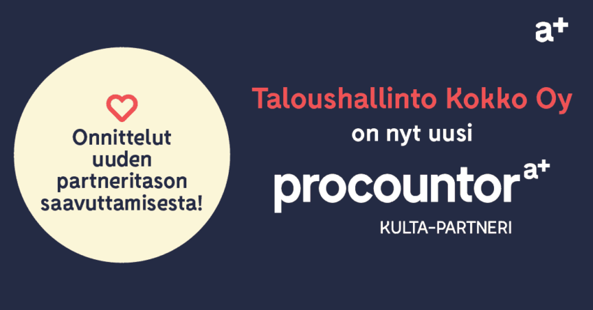 Procountor Kulta-partneri: Taloushallinto Kokko Oy