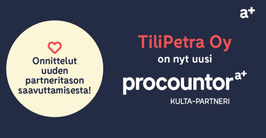 Procountor Kulta-partneri: TiliPetra Oy