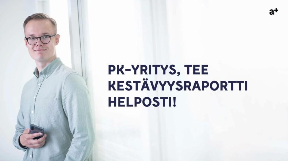 Pk-yritys, tee kestävyysraportti helposti -webinaarin kuvake