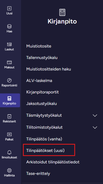 uusi tilinpäätösnäkymä