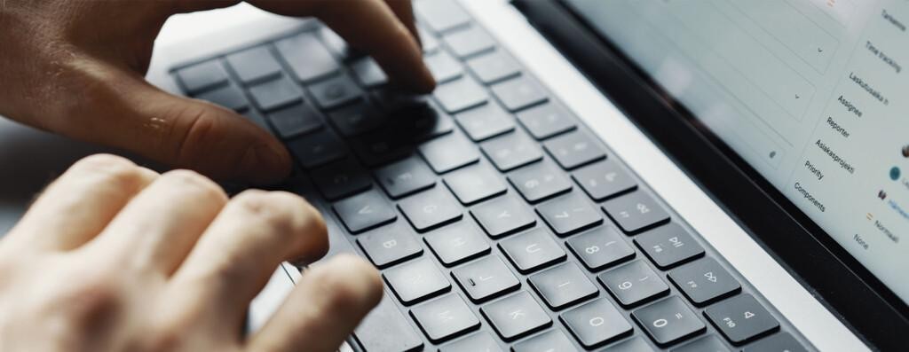 People working with computer