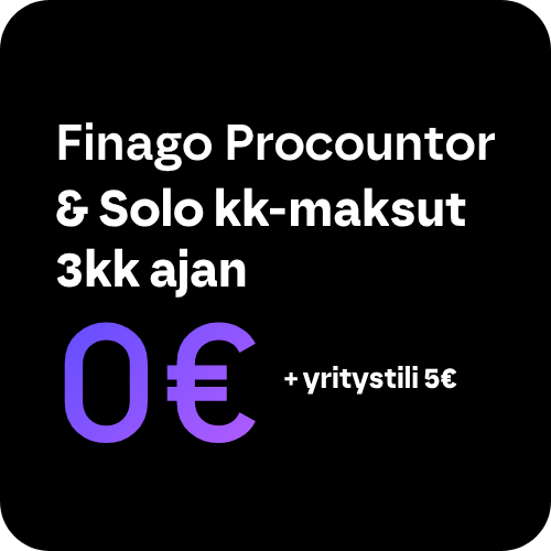 Kuukausimaksut 0€ 3kk ajan